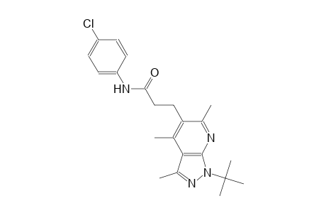 1H-pyrazolo[3,4-b]pyridine-5-propanamide, N-(4-chlorophenyl)-1-(1,1-dimethylethyl)-3,4,6-trimethyl-