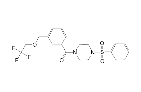 1-(phenylsulfonyl)-4-{3-[(2,2,2-trifluoroethoxy)methyl]benzoyl}piperazine