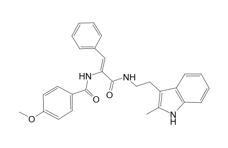 4-Methoxy-N-[(Z)-1-[2-(2-methyl-1H-indol-3-yl)ethylcarbamoyl]-2-phenyl-vinyl]benzamide