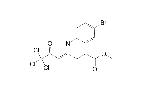 METHYL-7,7,7-TRICHLORO-4-[(4'-BROMOPHENYL)-AMINO]-6-OXO-4-HEPTENOATE