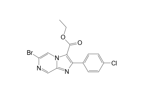 6-BrOMO-3-ETHOXYCARBONYL-2-(4'-CHLOROPHENYL)-IMIDAZO-[1,2-A]-PYRAZINE