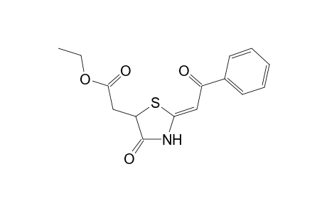 2-[(2Z)-4-keto-2-phenacylidene-thiazolidin-5-yl]acetic acid ethyl ester
