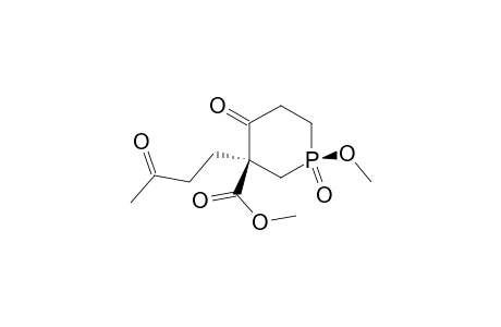 3-Phosphorinanecarboxylic acid, 1-methoxy-4-oxo-3-(3-oxobutyl)-, methyl ester, 1-oxide, cis-