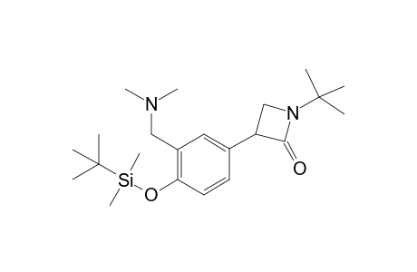 1-tert-Butyl-3-(4-([tert-butyl(dimethyl)silyl]oxy)-3-[(dimethylamino)methyl]phenyl)-2-azetidinone