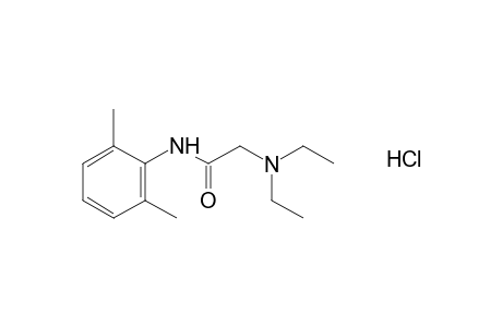 2-(diethylamino)-2',6'-acetoxylidide, monohydrochloride