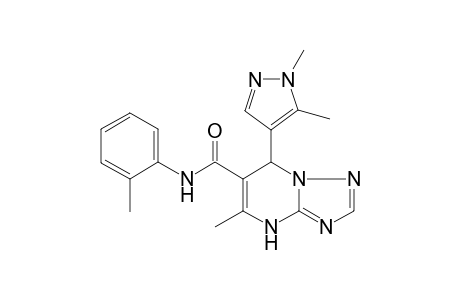 7-(1,5-Dimethyl-1H-pyrazol-4-yl)-5-methyl-N-(2-methylphenyl)-4,7-dihydro[1,2,4]triazolo[1,5-a]pyrimidine-6-carboxamide