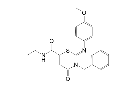 (2Z)-3-benzyl-N-ethyl-2-[(4-methoxyphenyl)imino]-4-oxotetrahydro-2H-1,3-thiazine-6-carboxamide