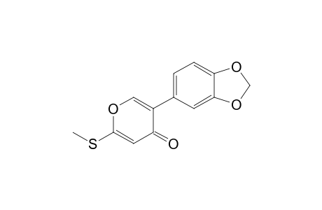 5-(1,3-benzodioxol-5-yl)-2-(methylthio)-4-pyranone