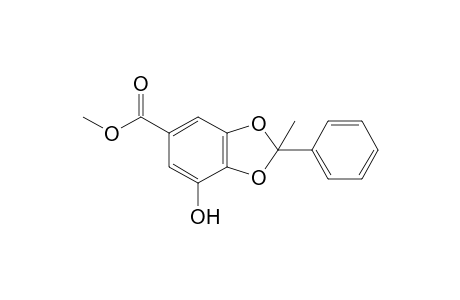Methyl 3-hydroxy-4,5-(methylphenylmethylenedioxy)benzoate