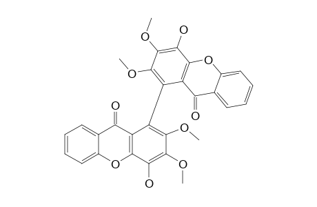 HYPERIDIXANTHONE;1-[4'-HYDROXY-2',3'-DIMETHOXY-1'-XANTHONYL]-4-HYDROXY-2,3-DIMETHOXYXANTHONE