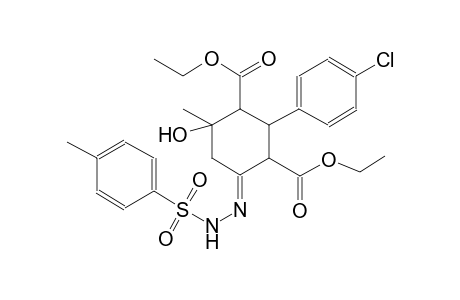 1,3-cyclohexanedicarboxylic acid, 2-(4-chlorophenyl)-4-hydroxy-4-methyl-6-[[(4-methylphenyl)sulfonyl]hydrazono]-, diethyl ester, (6E)-