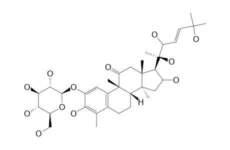 CAYAPONOSIDE-D;29-NOR-1,2,3,4,5,10-DEHYDRO-2-O-BETA-D-GLUCOPYRANOSYL-3,16-ALPHA,20R,22-XI,25-PENTAHYDROXY-11-OXOCUCURBIT-23-ENE