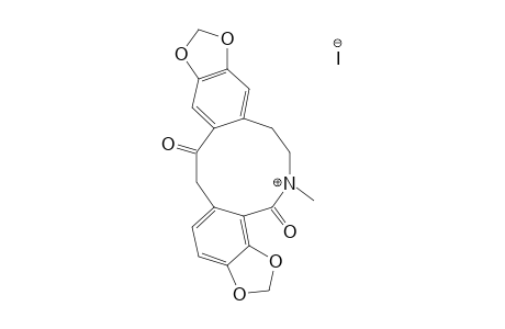6,7,14-TRIHYDRO-5-METHYL-BIS-[1,3]-BENZODIOXOLO-[4,5-C:5',6'-G]-AZECIN-4,13(5H)-DIONE-HYDROIODIDE