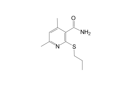 4,6-Dimethyl-2-(propylthio)-3-pyridinecarboxamide