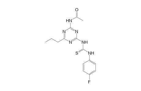 2-Acetamido-[4-3-(4-fluorphenyl)thioureido]-6-propyl-1,3,5-triazine