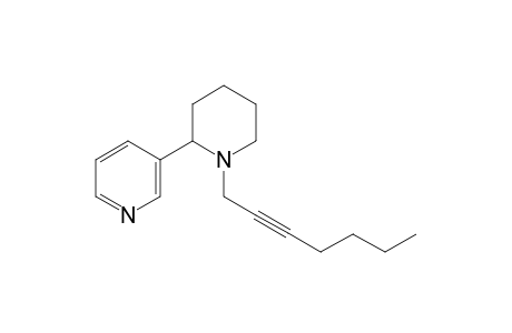 (2S)-1-(2-heptynyl)-2-(3-pyridinyl)piperidine