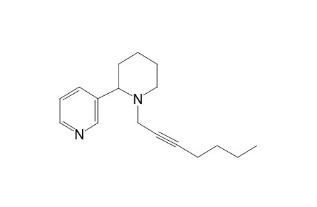 (2S)-1-(2-heptynyl)-2-(3-pyridinyl)piperidine