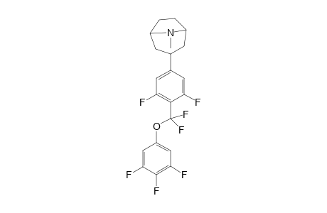 3(4-(3,4,5-trifluorophenyl)difluoromethoxy)-3,5-difluorobenzene-8-methyl-8-aza[3.2.1]bicyclooctane