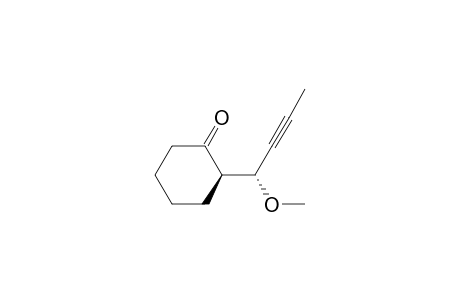 Cyclohexanone, 2-(1-methoxy-2-butynyl)-, (R*,R*)-