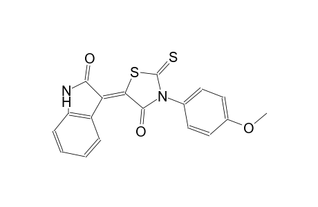 (3Z)-3-[3-(4-methoxyphenyl)-4-oxo-2-thioxo-1,3-thiazolidin-5-ylidene]-1,3-dihydro-2H-indol-2-one