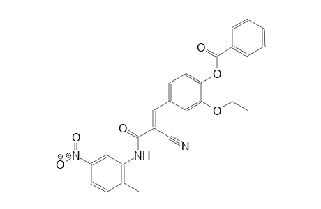 4-[(1E)-2-cyano-3-(2-methyl-5-nitroanilino)-3-oxo-1-propenyl]-2-ethoxyphenyl benzoate