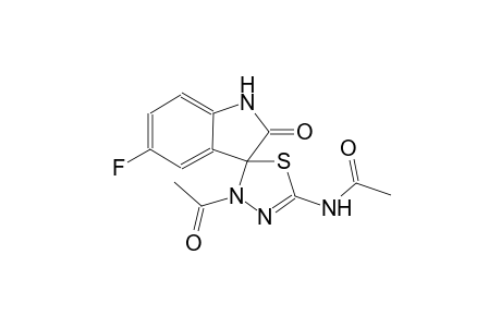 N-(3'-acetyl-5-fluoro-2-oxo-3'H-spiro[indoline-3,2'-[1,3,4]thiadiazol]-5'-yl)acetamide