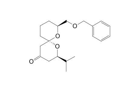 (2R,6S,8S)-8-((Benzyloxy)methyl)-2-(1-(methyl)ethyl)-1,7-dioxaspiro-[5.5]undecan-4-onR