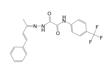2-{2-[(2E)-1-methyl-3-phenyl-2-propenylidene]hydrazino}-2-oxo-N-[4-(trifluoromethyl)phenyl]acetamide