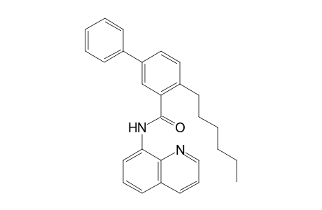 4-hexyl-N-(quinolin-8-yl)-[1,1'-biphenyl]-3-carboxamide