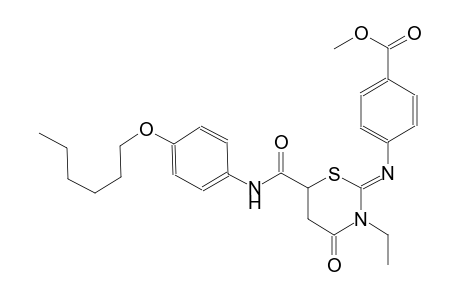 benzoic acid, 4-[[(2Z)-3-ethyl-6-[[[4-(hexyloxy)phenyl]amino]carbonyl]tetrahydro-4-oxo-2H-1,3-thiazin-2-ylidene]amino]-, methyl ester