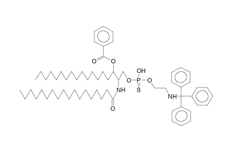 3-BENZOYL-2-STEAROYL-RAC-SFINGANIN-1-(N-TRIPHENYLMETHYLAMINOETHYL)THIONPHOSPHATE