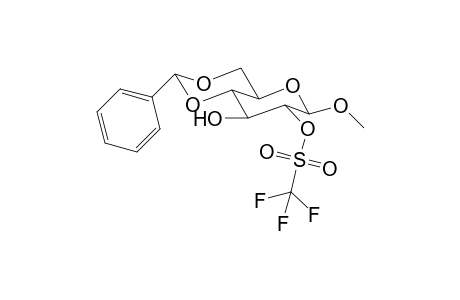 Methyl 4,6-O-benzylidene-2-O-trifluoromethanesulfonyl-.alpha.,D-Glcpyranoside