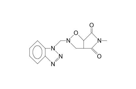 cis-2-(Benzotriazol-1-yl-methyl)-5-methyl-2,3,3a,6a-tetrahydro-pyrrolo(3,4-D)isoxazole-4,6-dione
