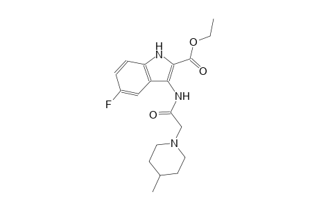 ethyl 5-fluoro-3-{[(4-methyl-1-piperidinyl)acetyl]amino}-1H-indole-2-carboxylate