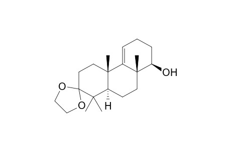 (+)-(4a'S,8'R,8a'R,10a'R)-1',1',4a',8a'-Tetramethyl-3',4',4a',6',7',8',8a',9',10',10a'-decahydro-1'H-spiro[[1,3]dioxolane-2,2'-phenanthren]-8'-ol