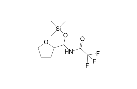 ?two isomers noted (diastereomers) of silylation artifact formed from BSTFA and 2-formyltetrahydrofuran