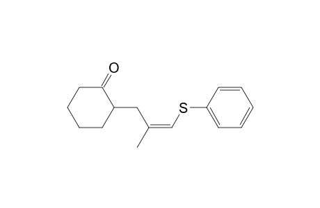 Cyclohexanone, 2-[2-methyl-3-(phenylthio)-2-propenyl]-, (Z)-