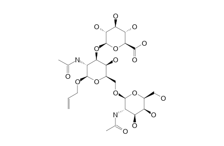 ALLYL-(2-ACETAMIDO-2-DEOXY-BETA-D-GALACTOPYRANOSYL)-(1->6)-[(BETA-D-GLUCOPYRANOSYL-URONIC-ACID)-(1->3)]-2-ACETAMIDO-2-DEOXY-BETA-D-GALACTOPYRANOSID