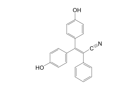 3,3-bis(p-hydroxyphenyl)-2-phenylacrylonitrile