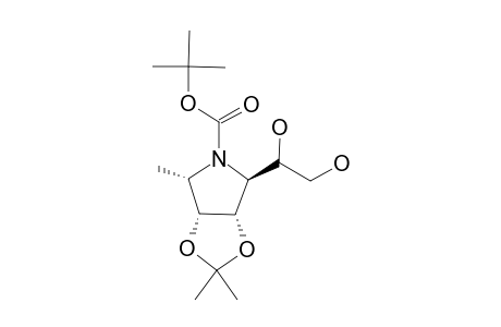 (2S,3S,4R,5S)-N-(TERT.-BUTOXYCARBONYL)-2-(1',2'-DIHYDROXYETHYL)-3,4-ISOPROPYLIDENE-5-METHYLPYRROLIDINE-3,4-DIOL