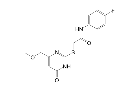 N-(4-fluorophenyl)-2-{[4-(methoxymethyl)-6-oxo-1,6-dihydro-2-pyrimidinyl]sulfanyl}acetamide