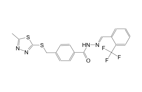 4-{[(5-methyl-1,3,4-thiadiazol-2-yl)sulfanyl]methyl}-N'-{(E)-[2-(trifluoromethyl)phenyl]methylidene}benzohydrazide