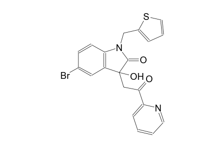 2H-indol-2-one, 5-bromo-1,3-dihydro-3-hydroxy-3-[2-oxo-2-(2-pyridinyl)ethyl]-1-(2-thienylmethyl)-