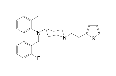 N-2-Fluorobenzyl-N-(2-methylphenyl)-1-[(2-thiophen-2-yl)ethyl]-piperidin-4-amine