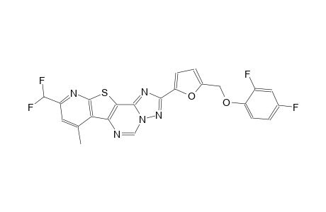 {5-[9-(difluoromethyl)-7-methylpyrido[3',2':4,5]thieno[2,3-e][1,2,4]triazolo[1,5-c]pyrimidin-2-yl]-2-furyl}methyl 2,4-difluorophenyl ether