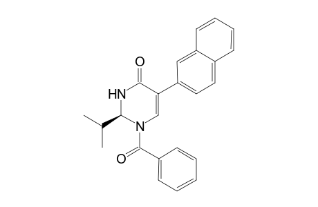 1-Benzoyl-(2S)-isopropyl-5-(naphthalen-2-yl)-2,3-dihydro-4(1H)-pyrimidin-4-one