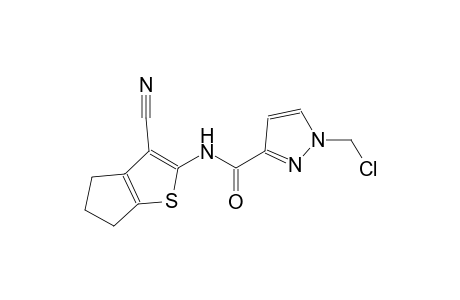 1-(chloromethyl)-N-(3-cyano-5,6-dihydro-4H-cyclopenta[b]thien-2-yl)-1H-pyrazole-3-carboxamide