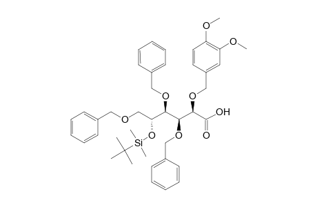 (2R,3S,4S,5R)-3,4,6-tribenzoxy-5-[tert-butyl(dimethyl)silyl]oxy-2-veratryloxy-hexanoic acid