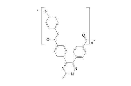 Poly(p-phenylenediaminobenzoyl-3-methyl-1,2,4-triazine-5,6-diylbenzoyl)