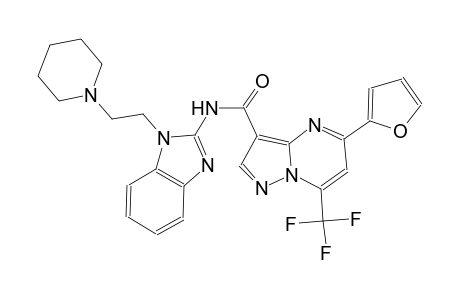 5-(2-furyl)-N-{1-[2-(1-piperidinyl)ethyl]-1H-benzimidazol-2-yl}-7-(trifluoromethyl)pyrazolo[1,5-a]pyrimidine-3-carboxamide